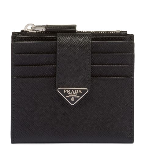 Shop Prada Leather Card Holder 